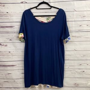 Fun floral mixed top